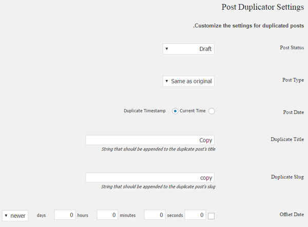 ساخت نسخه سریع از محتوا در وردپرس با Post Duplicator