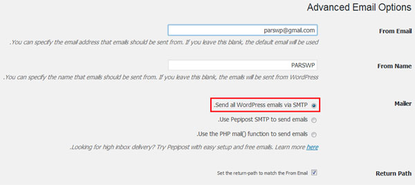 روش ارسال ایمیل در لوکال هاست وردپرس با WP Mail SMTP