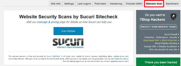 امنیت بیشتر در وردپرس با Sucuri Scanner